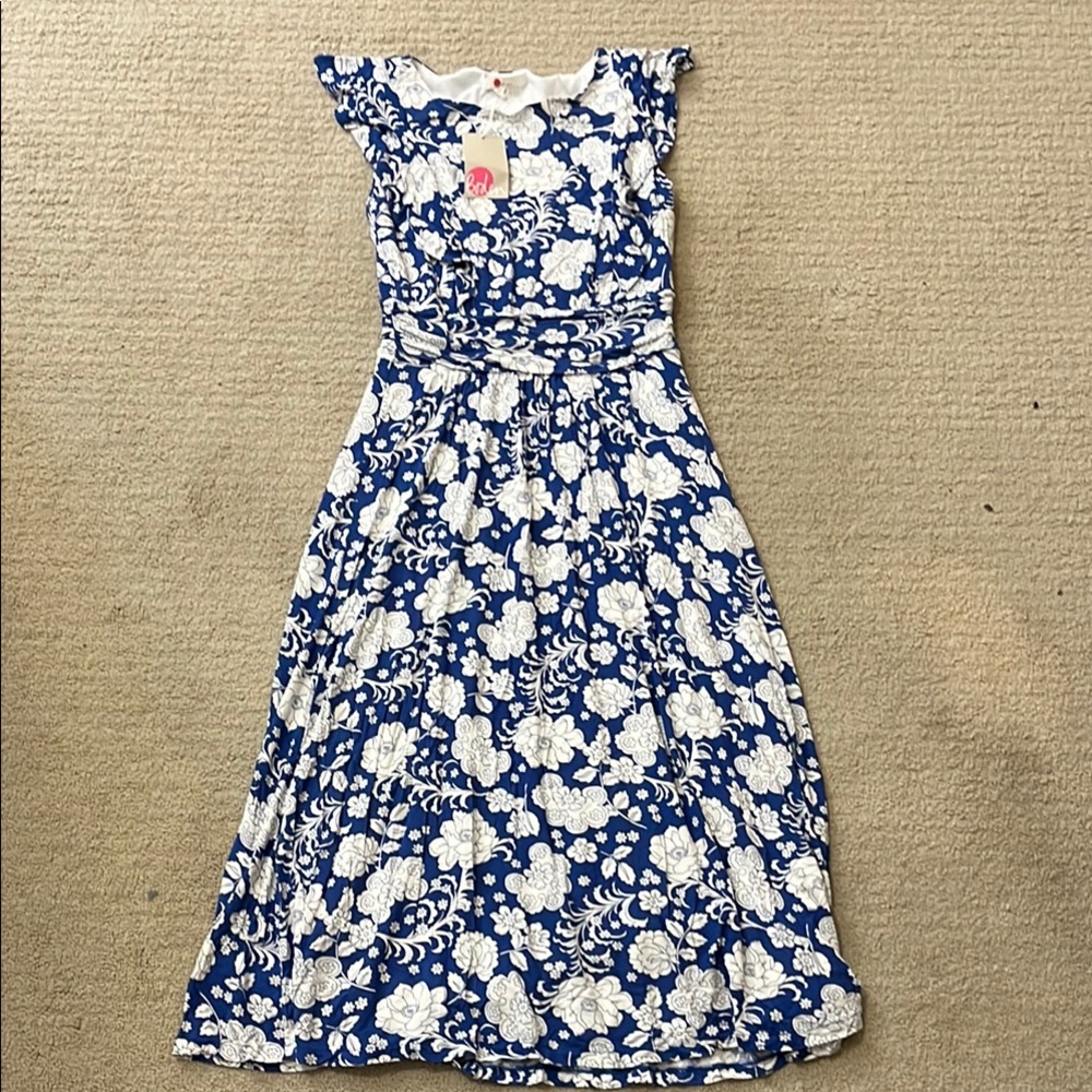 Boden NWT midi jersey flutter dress 6